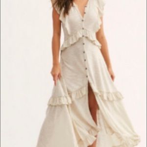 Free People Nude Maxi Dress